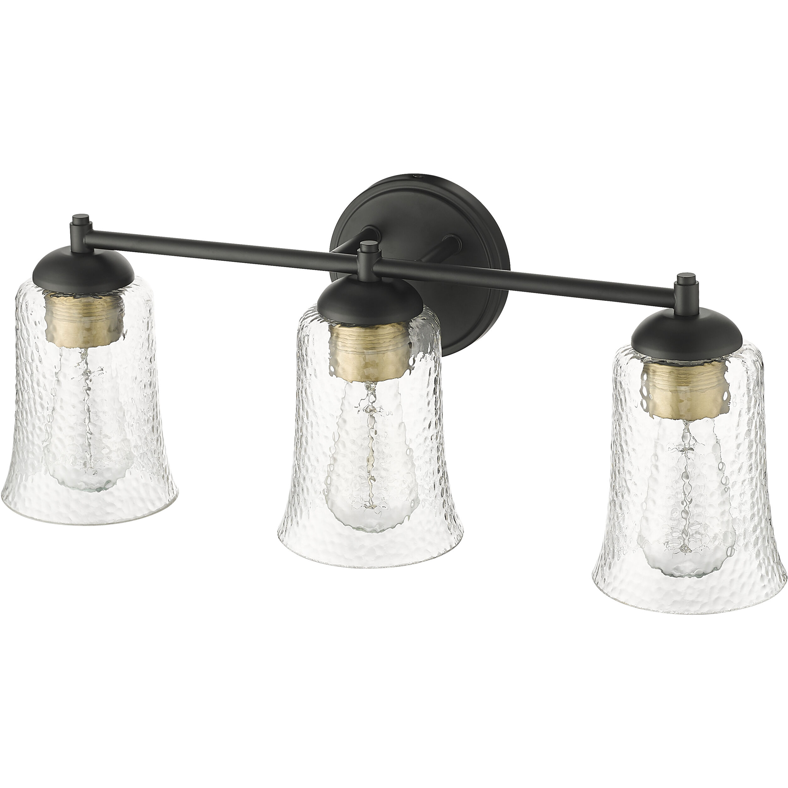 Abilene 3 Light 21.75 inch Matte Black Bathroom Vanity Light Wall Light
